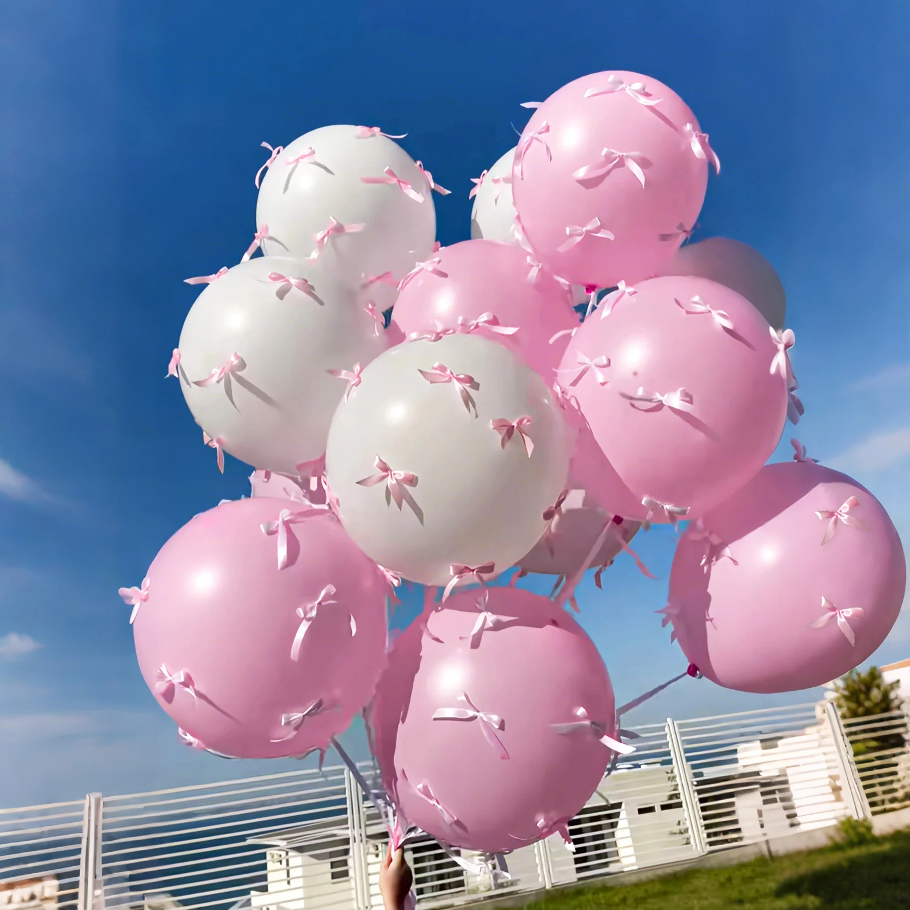 Rosa Schleife Ballon Set Geburtstag Party Hochzeit Braut Geschenk Party Dusche Party Einzel Party Familie Party Dekoration Lieferungen Image