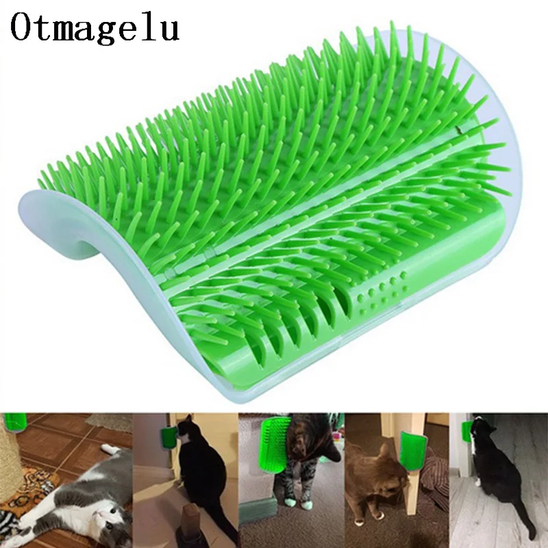 Haustier Katze Produkte Katzen haar bürste Ecke Katzen massage selbst pflegende Kamm bürste Katzenminze reibt Gesicht mit kitzeln dem Kamm Katzen spielzeug liefert Image
