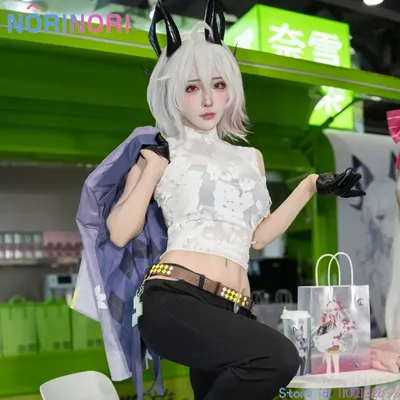 Wuwa Zani Montelli Cosplay Carlotta Kostüm Perücke Wuthering Waves Co-Buble Tee Spiel Kleidung Image