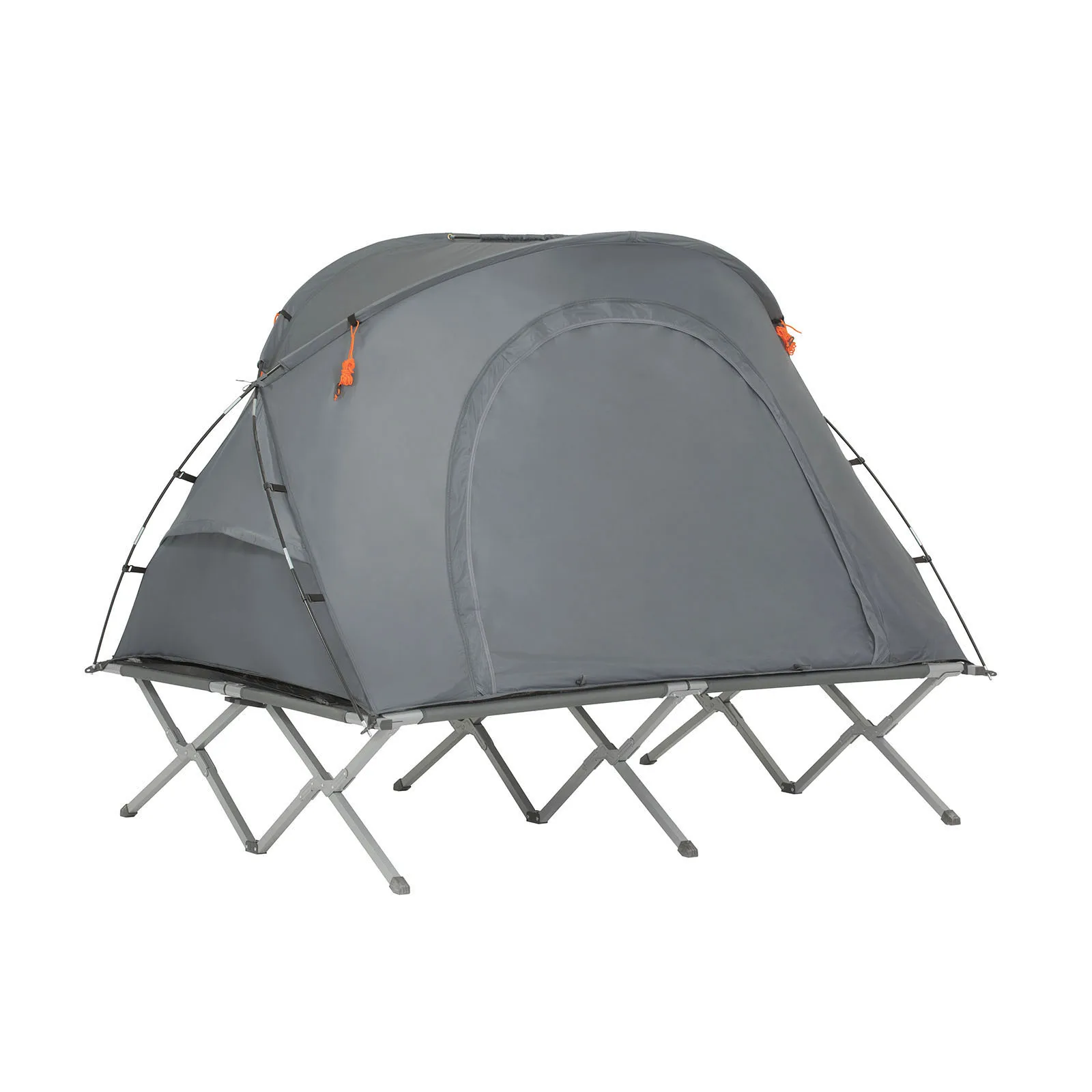 SoBuy OGS60-L-HG Survival-Zelt Feldbett mit Zelt Feldbett 4 in1 Camping Set mit Schlafsack und Zubehör Zelt 2 Person Image