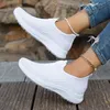 Schuhe Damen Sommer fliegen gewebte atmungsaktive große Freizeit schuhe weiche Sohle leichte ein