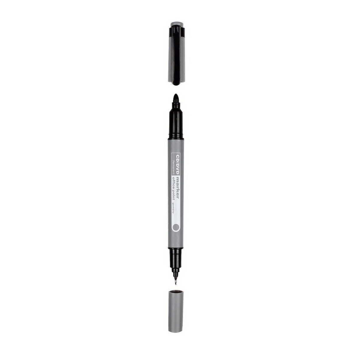 VEPATIM 10 Marker Fineliner mit Doppelspitze 0,4 mm (fein) bis 3 mm (mittel) schwarz Image