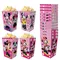 6/24 pezzi Disney Mickey Minnie Mouse Party Scatola di popcorn Decorazione Bambini Ragazzi Ragazze Festa di compleanno Minnie Mouse Scatola di popcorn Forniture