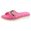 Pantolette MARCO TOZZI, Damen, Gr. 37, pink, Lederimitat, unifarben, casual, Schuhe, Plateau, Sommerschuh, Schlupfschuh mit dekorativer Schnalle
