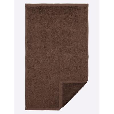 Handtuch WÄSCHEPUR Gr. 5, braun (schoko), B:30cm L:50cm, 100% Baumwolle, Handtücher (Packung) Image