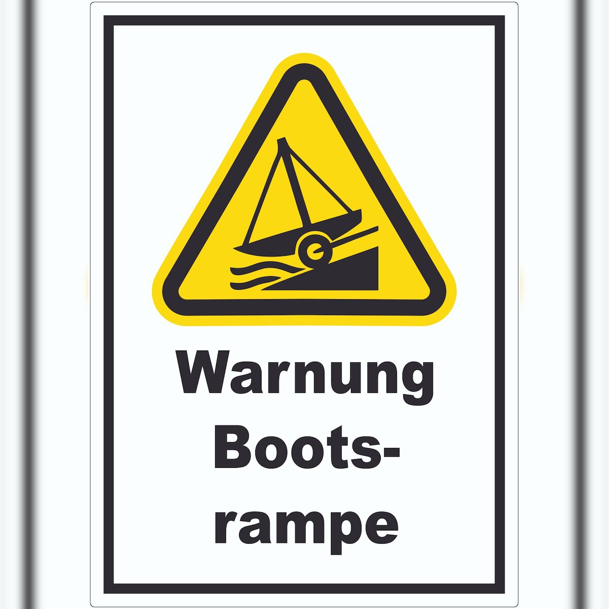 HB-Druck Aufkleber Warnung Bootsrampe A7 (74x105mm) Image