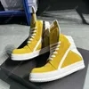 Ricks Classic Genious Gelbes Leder High Top Geobasket Qualität RO Herrenschuhe Reißverschluss Damen Sneakers Casual Design Stiefel & Schuhe