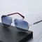 Metallrahmen Sonnenbrille quadratische Sonnenbrille polarisierte Männer Frau Fahr brille Mode Sonnenbrillen Farbverlauf Linse UV400 Sonnenbrille