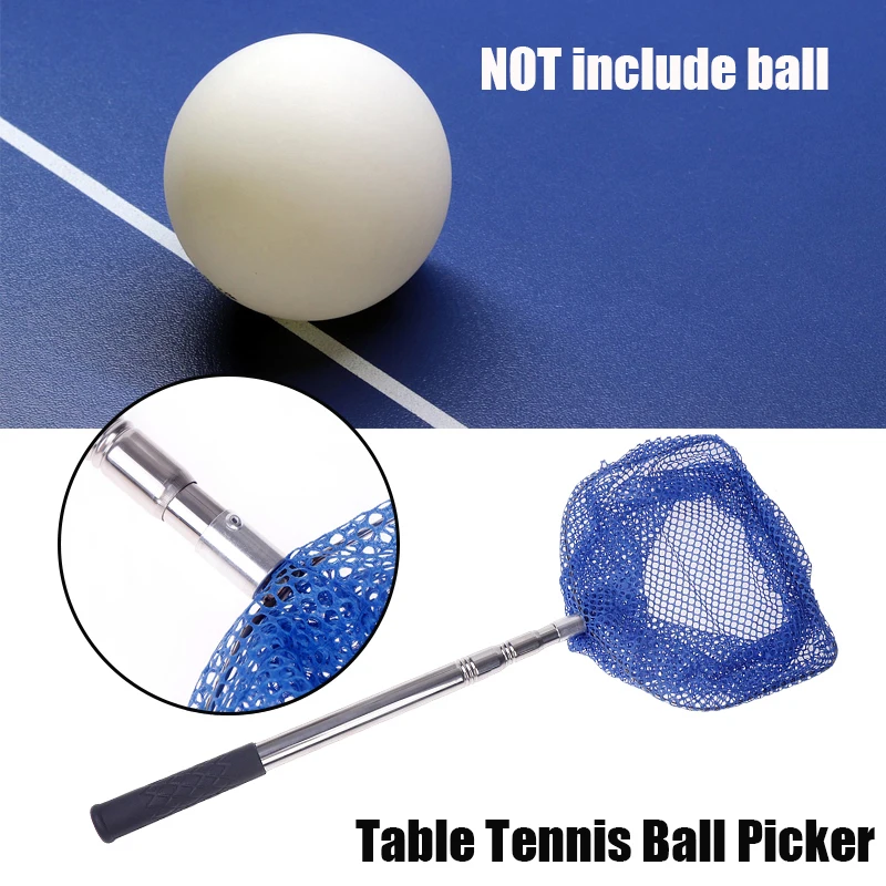 Einstellbare Tischtennis Ball Collector Tragbare Teleskop Pole Tisch Ball Picker Net Pong Ball Picking Up Ball Picker Container Image