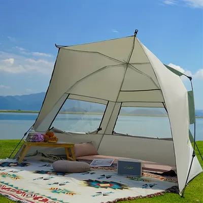 Fishing tent Portable Canopy Beach Tent Pop-up Sunshade Automatic setup Camping Tent Windproof and Sunscreen Sun Shelter Canopy