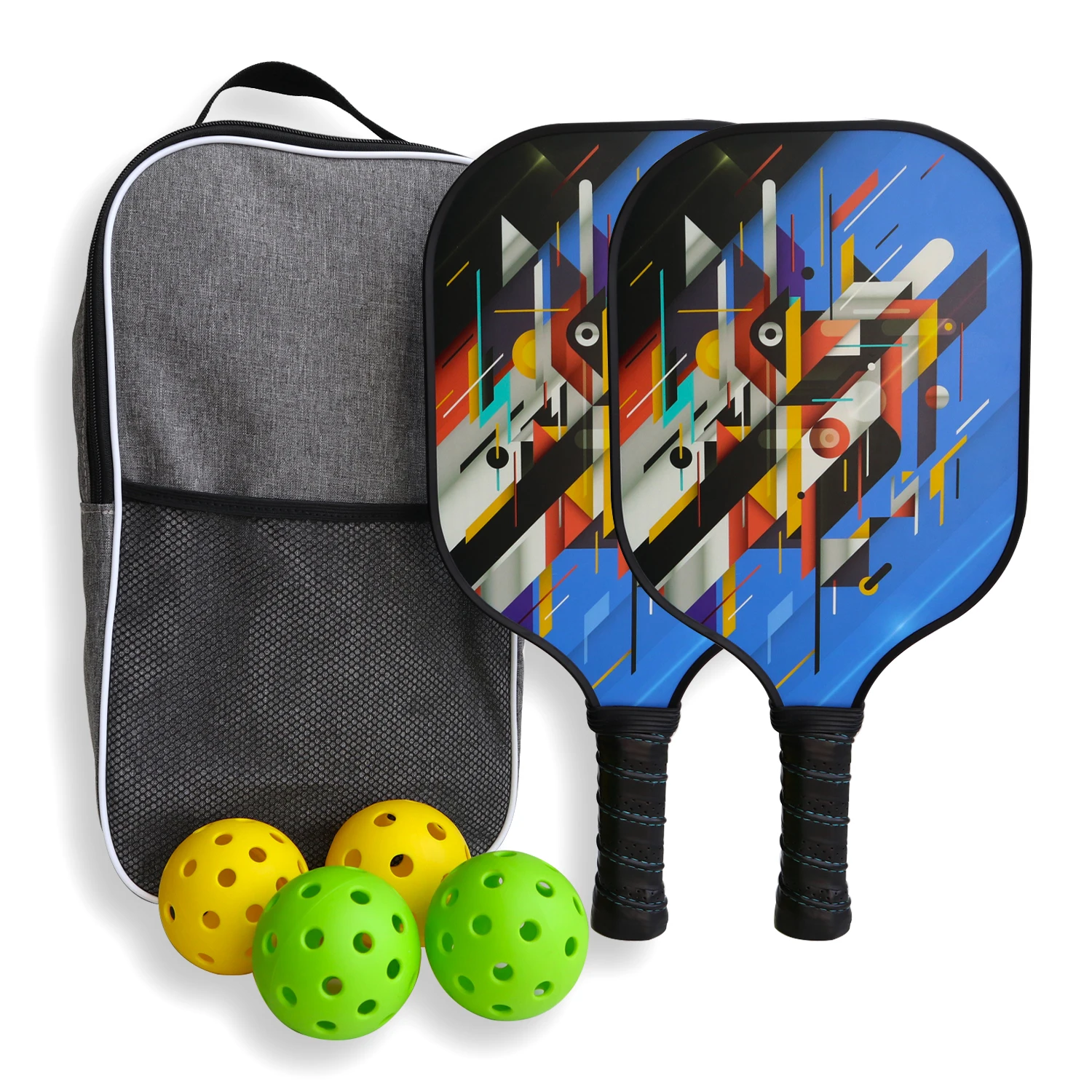 Pickleball-Paddel aus Kohlefaser, Carbonfaser und Fiberglas, Hybrid-Gesicht, Pickleball-Schläger, Pickleball-Paddel-Set für Anfänger Image