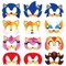 12PCS Sonic The Hedgehog Maske Party Dekoration Papier Gläser Masken Foto Cosplay Requisiten Kinder Alles Gute Zum Geburtstag Party Supplies