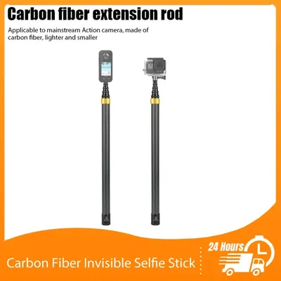 Scalable Carbon Fiber Invisible Selfie Stick for Insta360 X3 GO3 Action 4 Accessories 300CM for DJI GoPro Selfie Stick