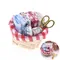 1 set 1:12 casa delle bambole in miniatura tessuto da cucire cestino righello forbici modello di casa decorazione giocattolo accessori per casa delle bambole