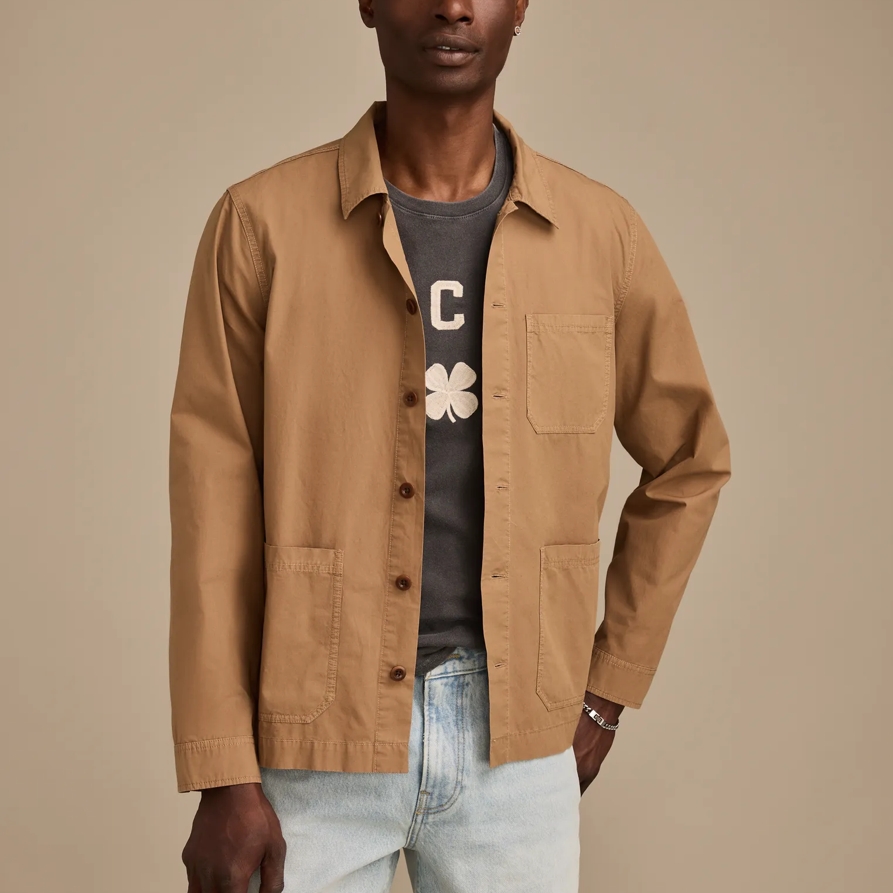Lucky Brand Poplin Chore Jacket - Men's Clothing Outerwear Jackets Coats in Elmwood, Size L