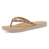 Zehentrenner TAMARIS, Damen, Gr. 37, beige (beige kombiniert), Lederimitat, casual, Schuhe, Sommerschuh, Schlappen, Strandschuh in Flechtoptik