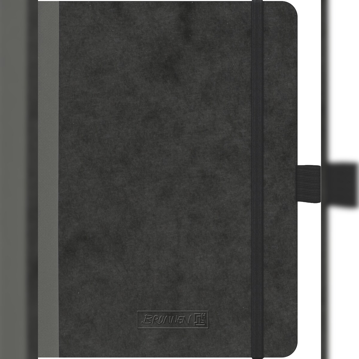 Brunnen Kladde Fact!plus A6 gedottet 96 Blatt 90g/qm Karton-Einband flexibel Gummizugverschluß schwarz Packung mit 5 Stück Image