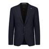 Anzugsakko BUGATTI, Herren, Gr. 56, 390, marine, 75% Wolle, 22% Polyester, 3% Elasthan, unifarben, elegant, normal, Langarm Manschette, Sakkos, mit Reverskragen