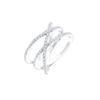 Elli 925 Sterling Silber Zirkonia Wickelring 54 Damen