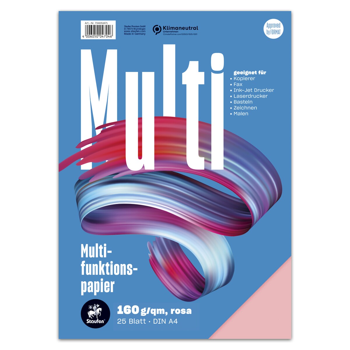 Staufen Multifunktionspapier A4 160g/qm VE=5x25 Blatt lila Image