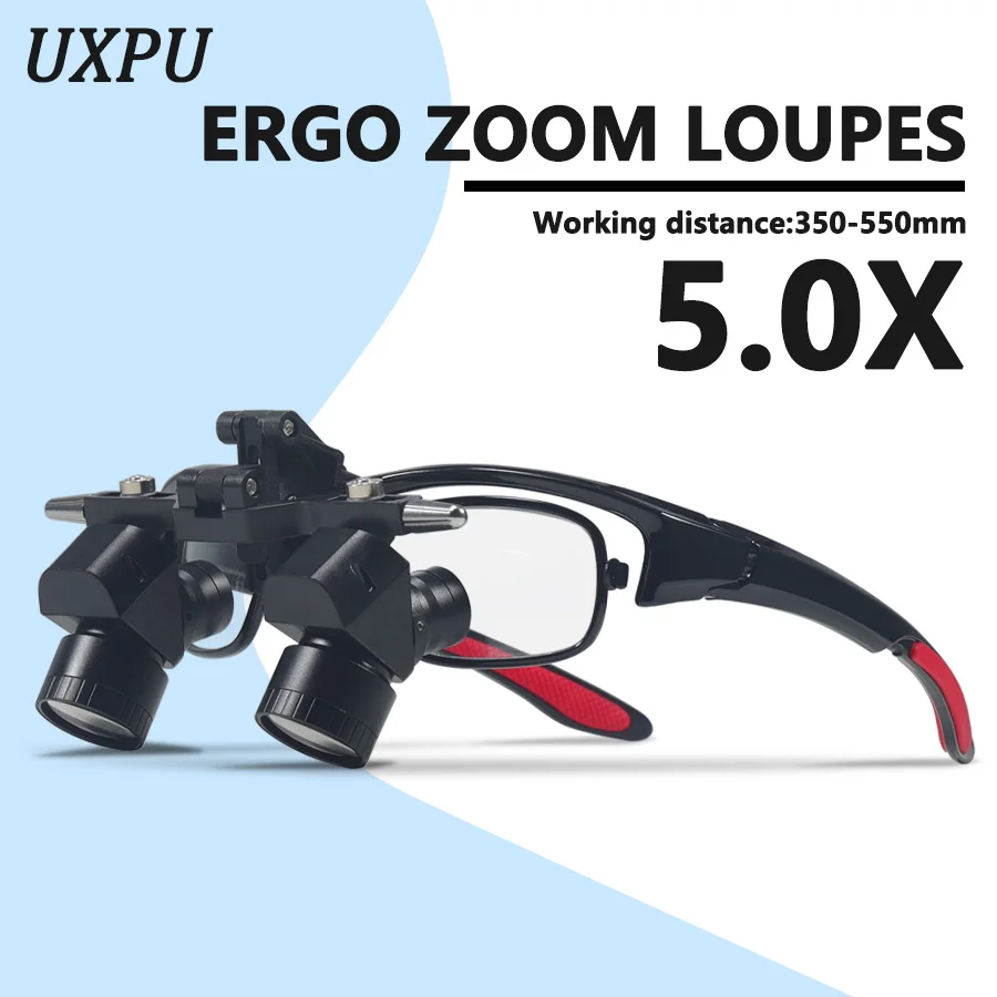 5X Ergo Design & Variable Zoom – Spezialisierte Zahnlupen für klare Visualisierung von oralen Läsionen, Arbeitsabstand 350–550 mm Image