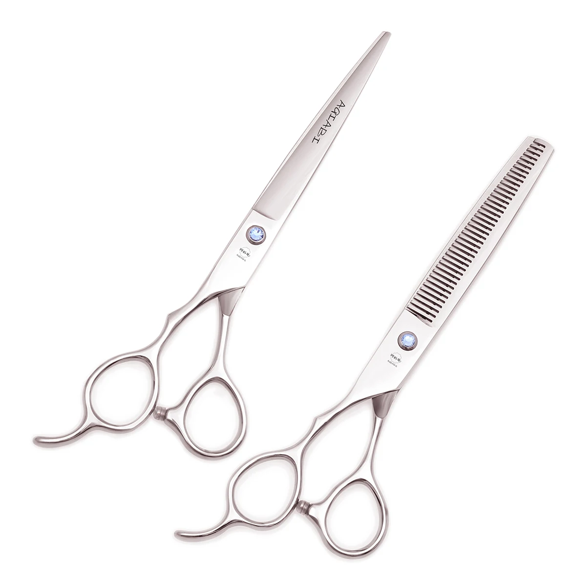 Friseurschere für die linke Hand, 5,5 Zoll, 6 Zoll, 7 Zoll, AQIABI Japan, Edelstahl-Haarschneideschere, Effilierschere, Friseurschere A8000 Image