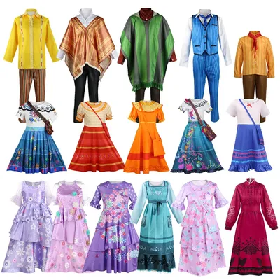 Kinder Kostüm Mädchen Cosplay Prinzessin Karneval Kleid Kinder Encanto Mirabel Isabela Dolores Image