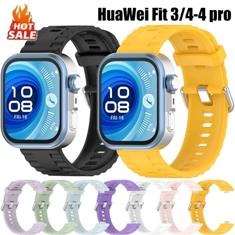 Silikonschlaufe für Huawei Watch Fit 4 Pro Band Smartwatch Zubehör Ersatz Sport Correa Armband Huawei Watch Fit 3-Armband Image
