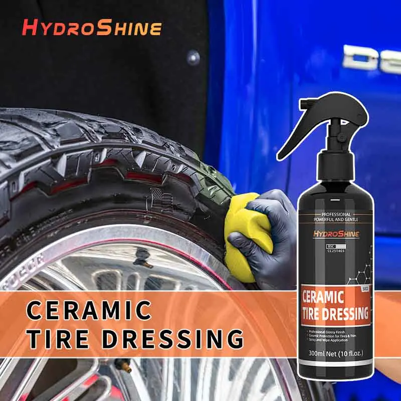 Hydroshine Auto-Keramik-Reifenverband, schwarzer Wet-Look-Reifenglanz für tiefglänzende Oberfläche zum Schutz, langanhaltendes Glanzspray Image