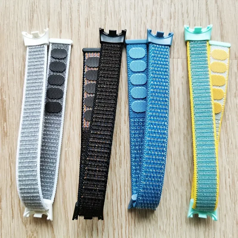 Nylon schleife armband Für Xiaomi mi Band 9-8 smartwatch Sport miband8 NFC Correa Atmungsaktive Ersatz smart band 9-8 strap Image