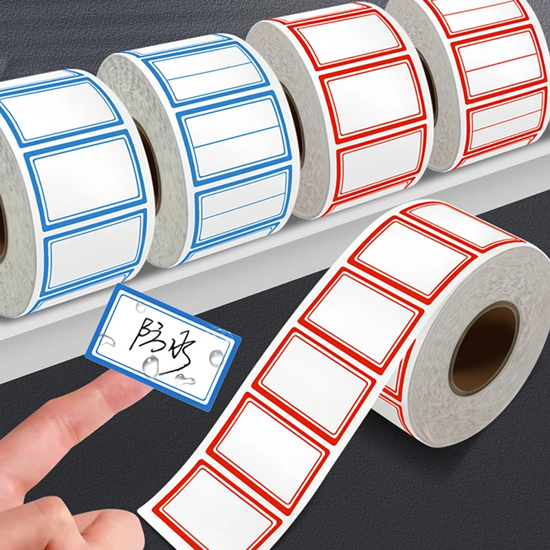 500 Stück Etikettenaufkleber zum Schreiben, Lebensmittelklassifizierungsetiketten, selbstklebendes Papier, Geschenkaufkleber für Zuhause und Büro Image