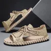 Sommer Männer Sandalen Aus Echtem Leder Herren Casual Schuhe Outdoor Männer Leder Sandalen für