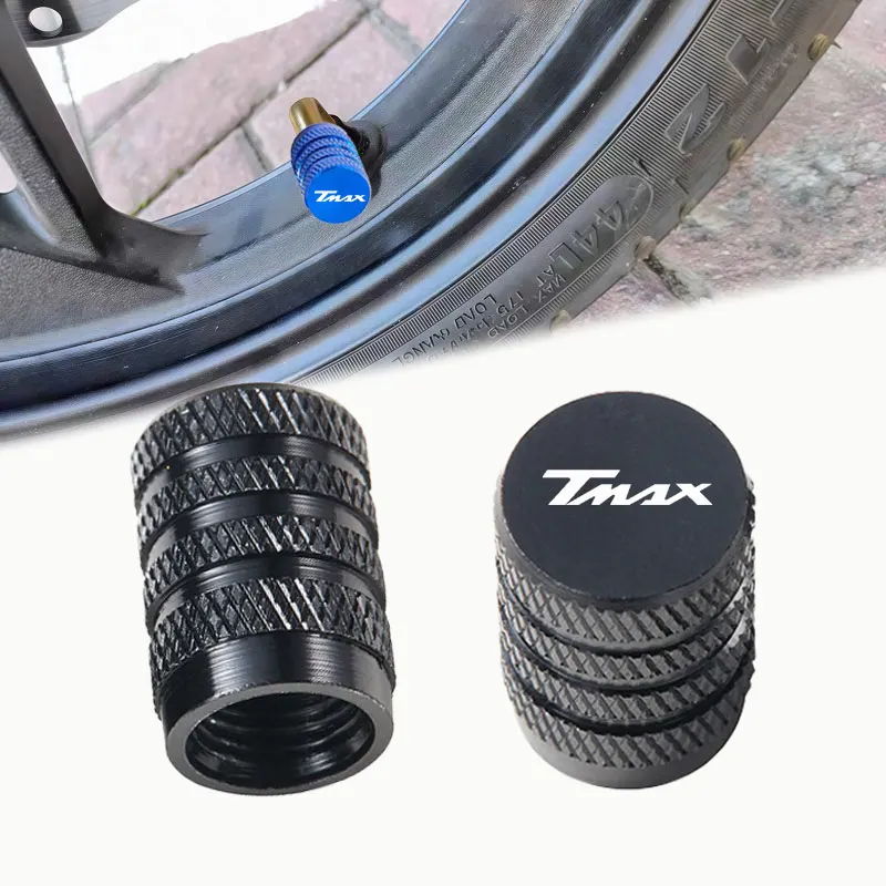 2PCS Motorrad Rad Reifen Ventil Kappen Für Yamaha TMAX Xmax Nmax T-Max 560 530 500 TMax530 SX DX TECH MAX TMAX560 Image
