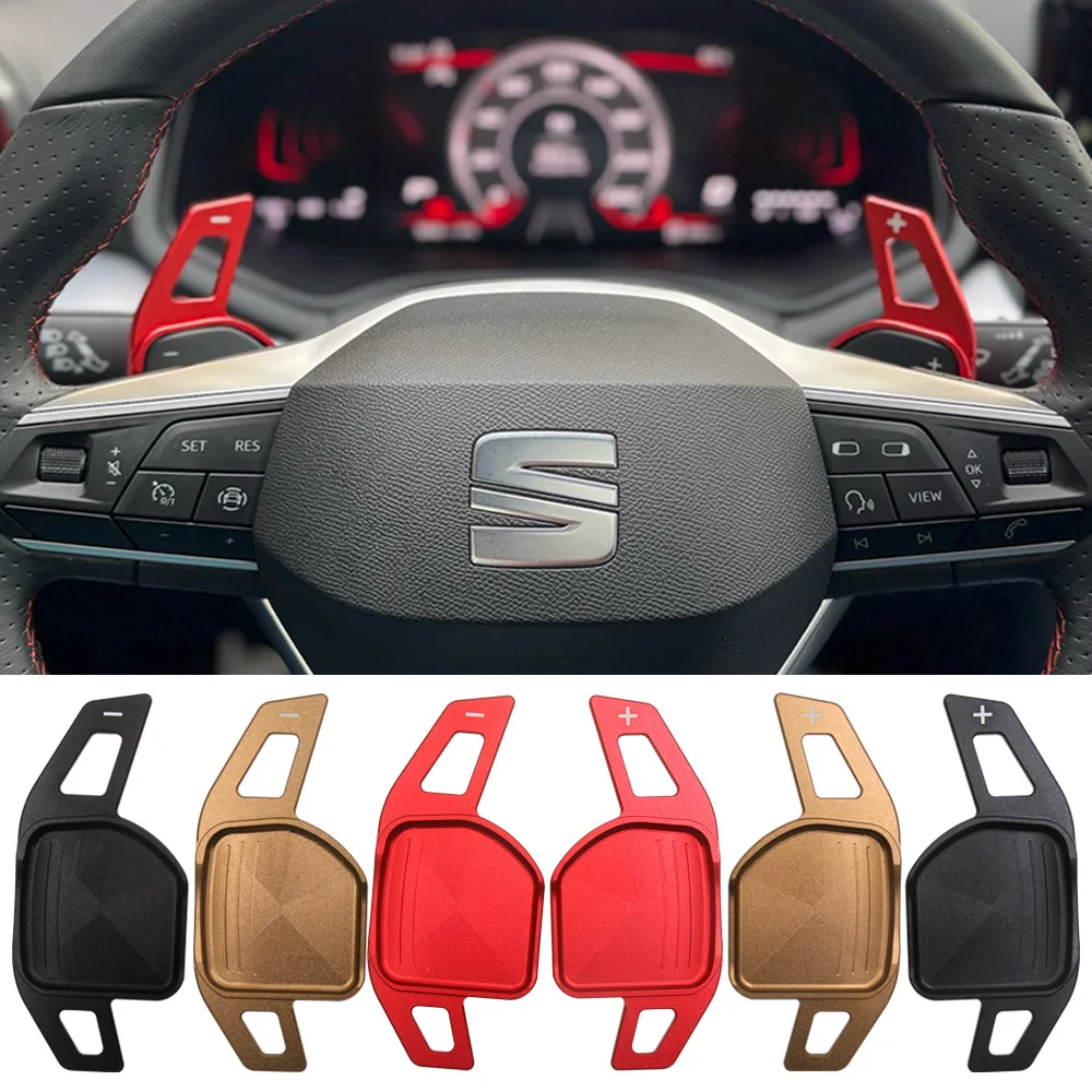 Schaltwippe für Seat Leon FR Cupra Ateca Ibiza 6P Arona Tarraco Alhambra Auto Lenkradverlängerung Shifter DSG Getriebelaufkleber Image