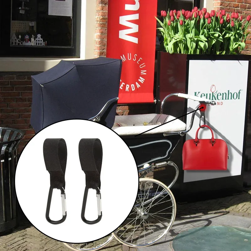 1/8Pcs Kinderwagen Zubehör Neue Aluminium Karabiner Warenkorb Organizer Windel Tasche Einkaufen Kinderwagen Aufhänger Baby Kinderwagen Haken Clip verschluss Image