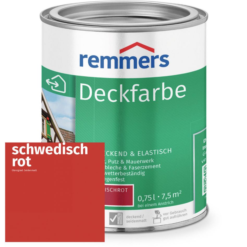 Remmers Deckfarbe schwedischrot, 0,75 l Image