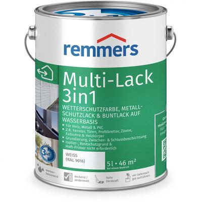Remmers Multi-Lack 3in1 weiß RAL 9016, 5 l Image