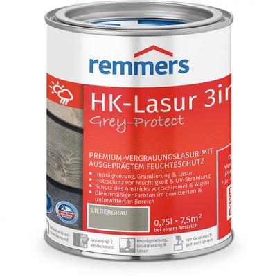 Remmers HK-Lasur 3in1 Grey-Protect silbergrau RC-970, 0,75 l Image