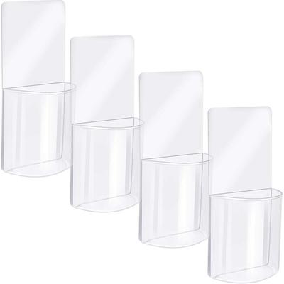 Csparkv - Stück wandmontierte Aufbewahrungsbox, transparenter Fernbedienungshalter, praktischer Image