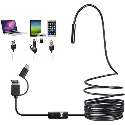 Beijiyi - 5,5-mm-Endoskop 3 in 1 USB/Typ-C 1200P HD-Inspektionskamera Wasserdichtes Endoskop für Image