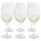 Lot de 6 - Verre à vin en verre tacheté vert
