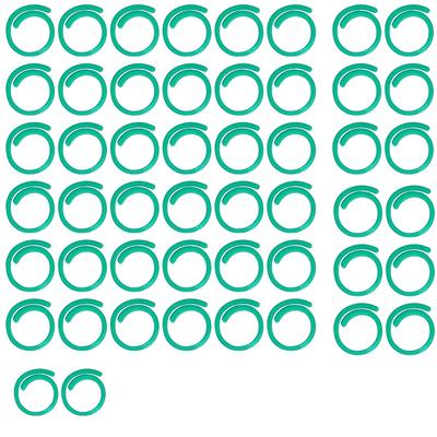 TEMU 50pcs Reusable Plant Climbing Clips - Turquoise Vine Support For Tomatoes, Beans & Flowers, Garden Loop Gripper Fixing Clips For Vegetables And Plants, Vibrant , Circular , Durable Plastic Image