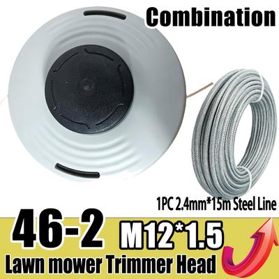 TEMU Upgrade 46-2 Lawn Mower Trimmer Head With M12 X 1.5 Thread - Quality Material, High - Ideal For Most Lawn Mowers And Garden Tools Accessories, Garden Tool Upgrade|| , Lawn Mower Accessories Image
