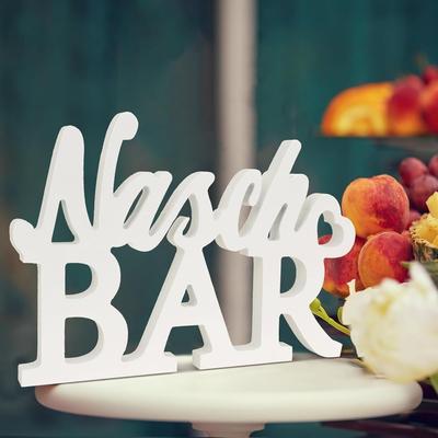 TEMU Sweet Wooden Bar Decoration Candy Bar Sign Candy Bar Accessories Table Ornament Table Decoration For Wedding Birthday Party Celebrations Image