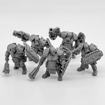 TEMU Abhuman In Heavy Armor Resin Model Kit Miniature Tabletop War Gaming Unpainted Soldier Figures For Rpg Ideal Gift Decor Image