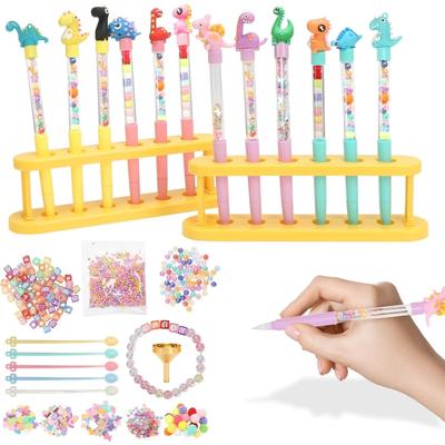 TEMU 12 Piece Pen Craft Set Diy Bead Pen For Diy Personalized Ballpoint Pen With Beads Creative Birthday Christmas Gift Image