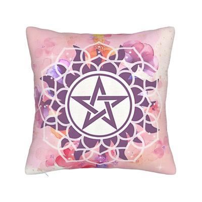 TEMU 1pc Supernatural Protection Decorative Pillowcase - Anti-possession With Pastel , Soft Polyester, Zippered, Machine Washable For Room & Bedroom