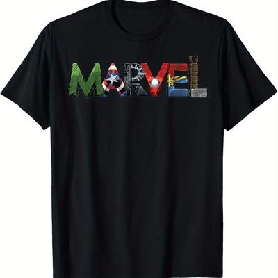 TEMU 100% Cotton Quality Avengers Characters Portrait T-shirt Image