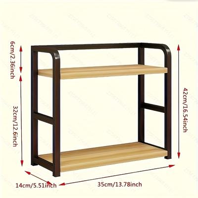 TEMU 1pc Kitchen Storage Rack, Desktop Spice Storage Rack, Cabinet Vertical Panel Rack, Kitchen Accessories, Home Organization Storage Solution Image