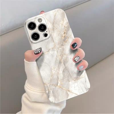 TEMU Premium Hardshell Phone Case With A Quicksand Marble Design, Offering Shock Protection For Iphone Models, Suitable As A Gift For Men And Women. Image